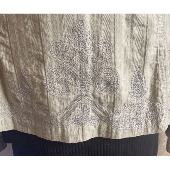 Johnny Was Embroidery Cotton Blazer Sz M - Picture 7 of 9